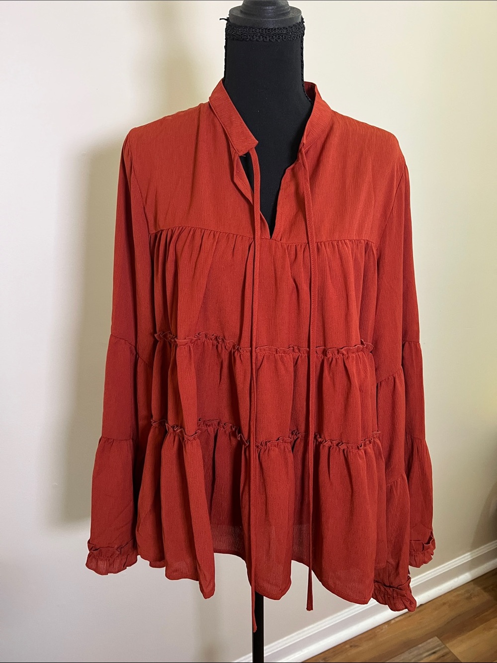 Andree Rust Tiered Peasant Tunic